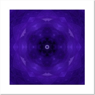 Purple Mandala Design Boho Posters and Art